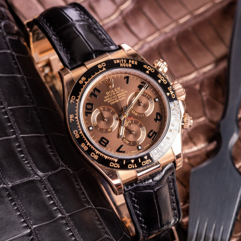 Rolex Daytona Alligator Leather Strap – Deployant Clasp Compatible