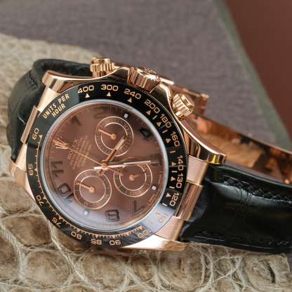 Rolex Daytona Alligator Leather Strap – Deployant Clasp Compatible