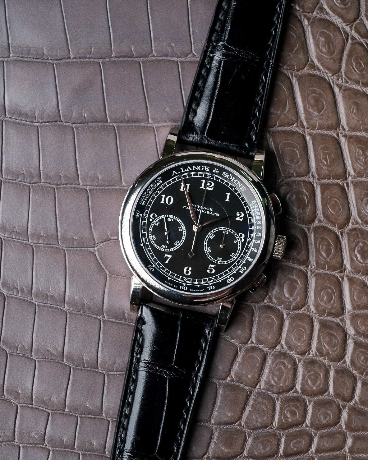 Alligator Leather Strap for A. Lange & Söhne Flyback