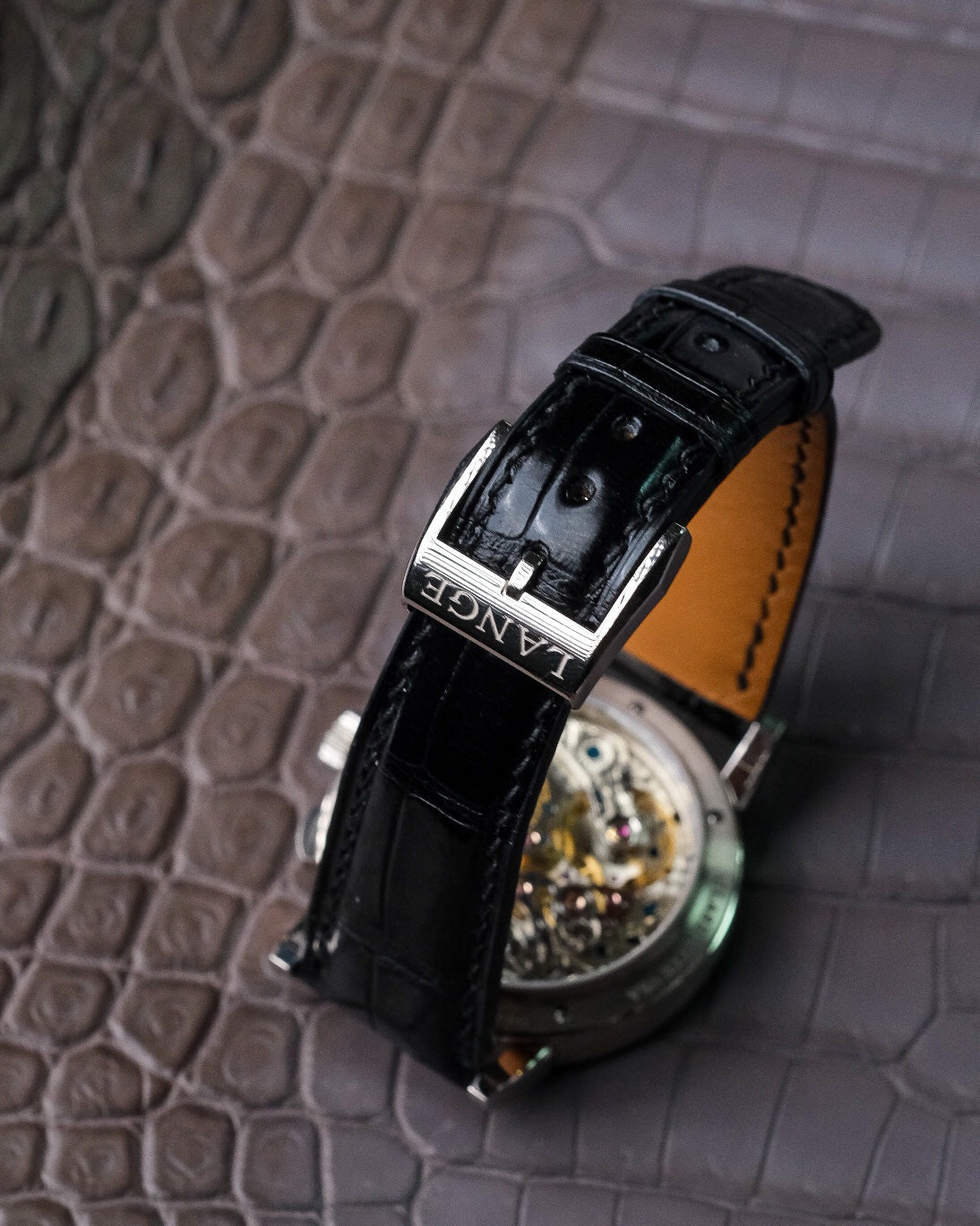 Alligator Leather Strap for A. Lange & Söhne Flyback