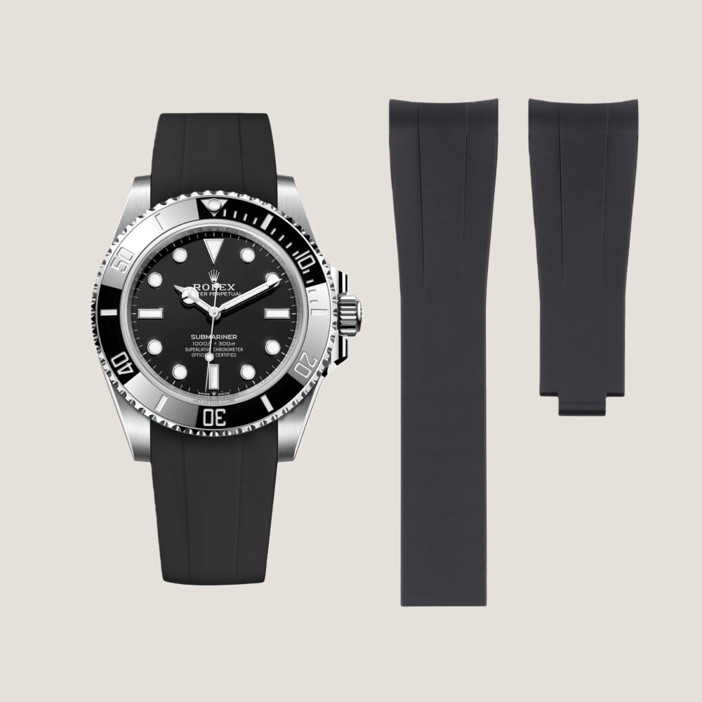 FKM Rubber Strap for Rolex Submariner Deployant Clasp