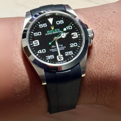 FKM Rubber Strap for Rolex Air-King Pin Buckle