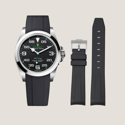 FKM Rubber Strap for Rolex Air-King Pin Buckle