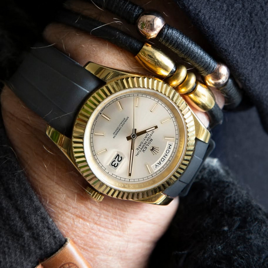 FKM Rubber Strap for Rolex Day-Date Pin Buckle