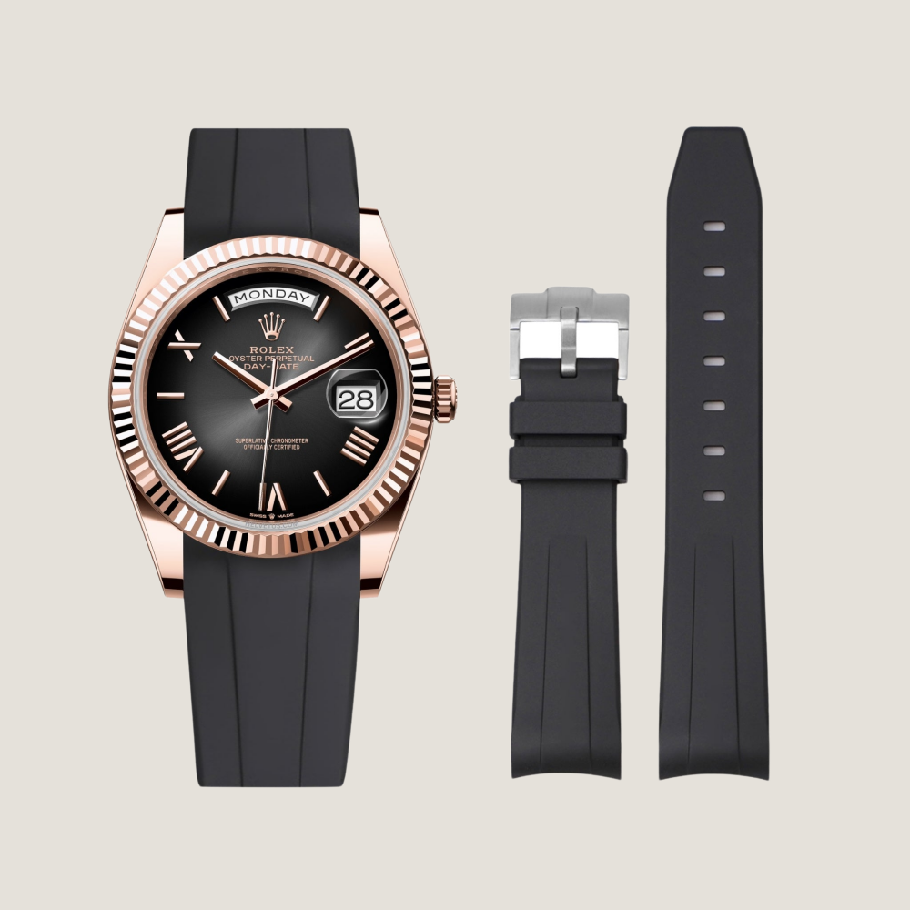 FKM Rubber Strap for Rolex Day-Date Pin Buckle