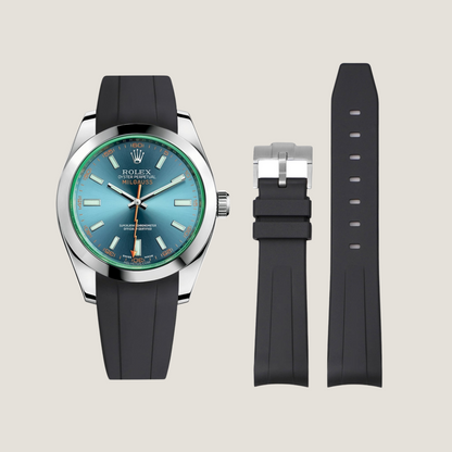 FKM Rubber Strap for Rolex Milgauss Pin Buckle