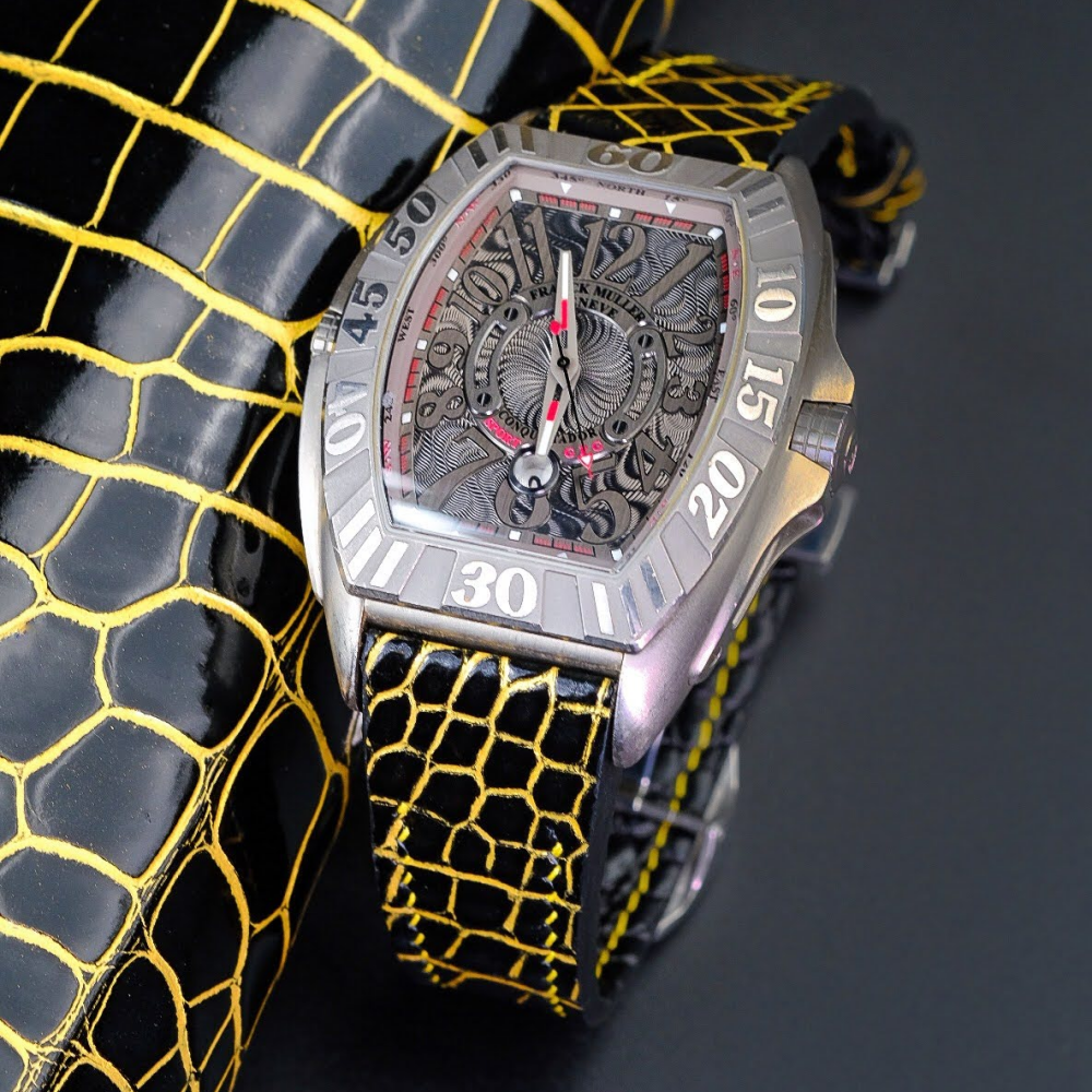 Alligator Leather Strap for Franck Muller Long Island