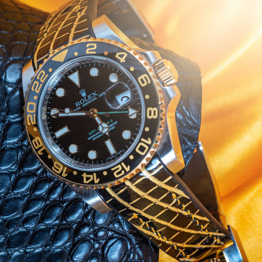 Alligator Leather Strap for Rolex GMT-Master II