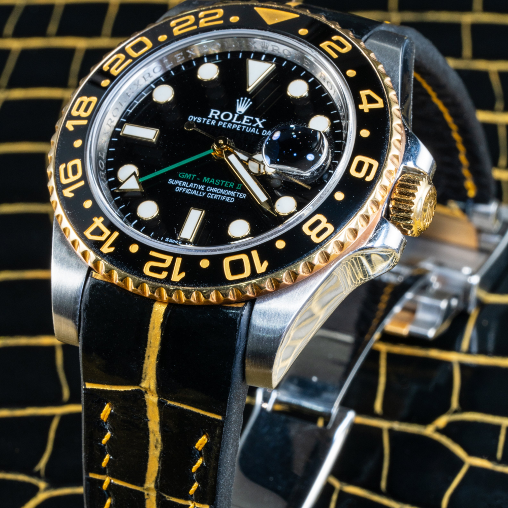 Alligator Leather Strap for Rolex GMT-Master II