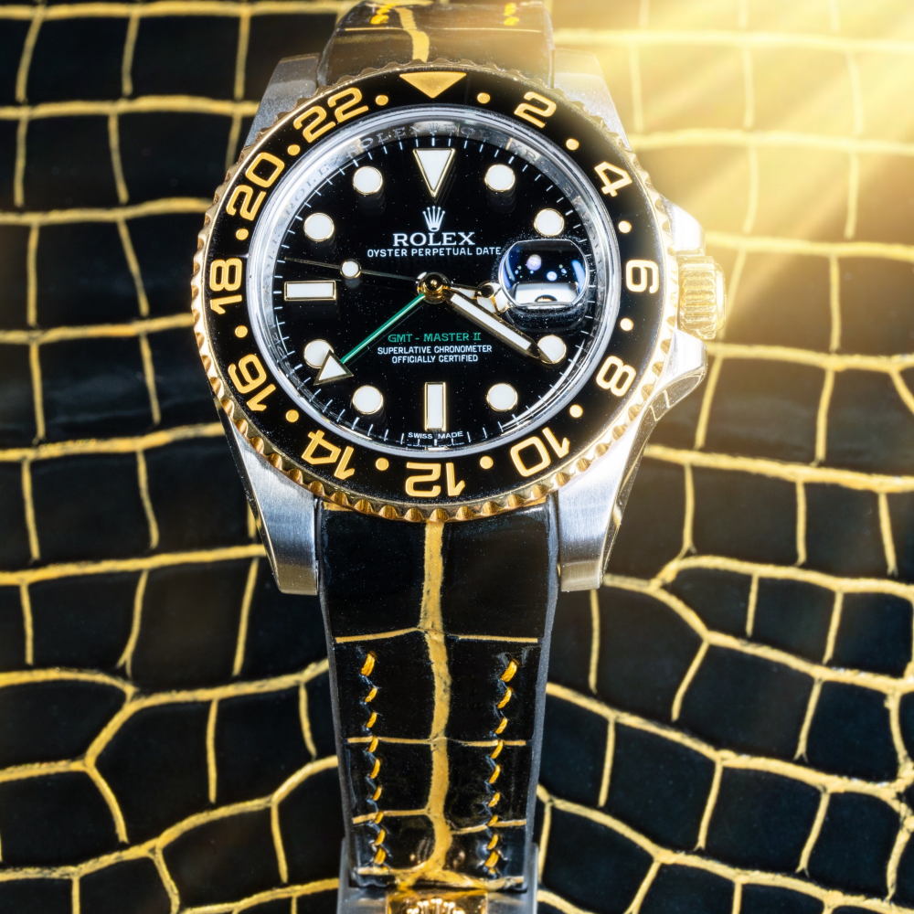 Alligator Leather Strap for Rolex GMT-Master II