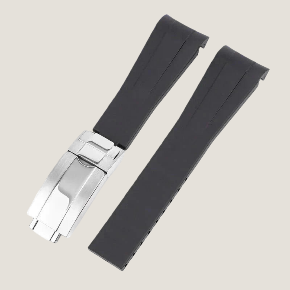 FKM Rubber Strap for Rolex Sky-Dweller Deployant Clasp