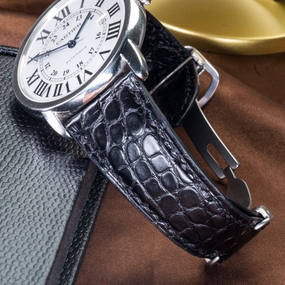 Alligator Leather Strap for Cartier Ronde Solo