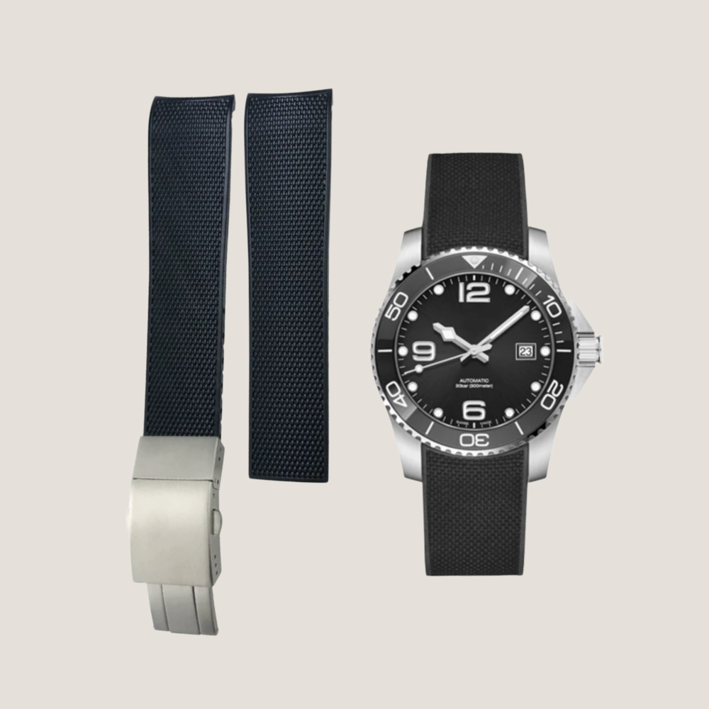 FKM Rubber Strap for Longines HydroConquest