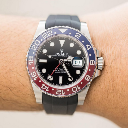 FKM Rubber Strap for Rolex GMT-Master II Tang Buckle