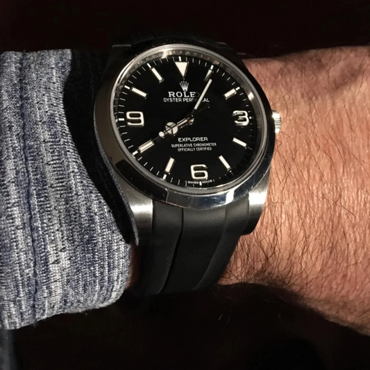 FKM Rubber Strap for Rolex Explorer I Tang Buckle