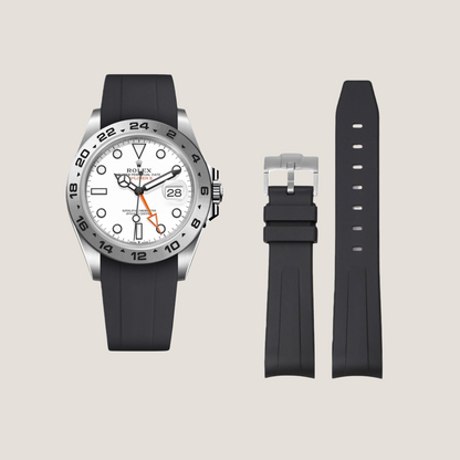 FKM Rubber Strap for Rolex Explorer II Tang Buckle