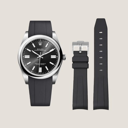 FKM Rubber Strap for Rolex Oyster Perpetual 41mm Tang Buckle