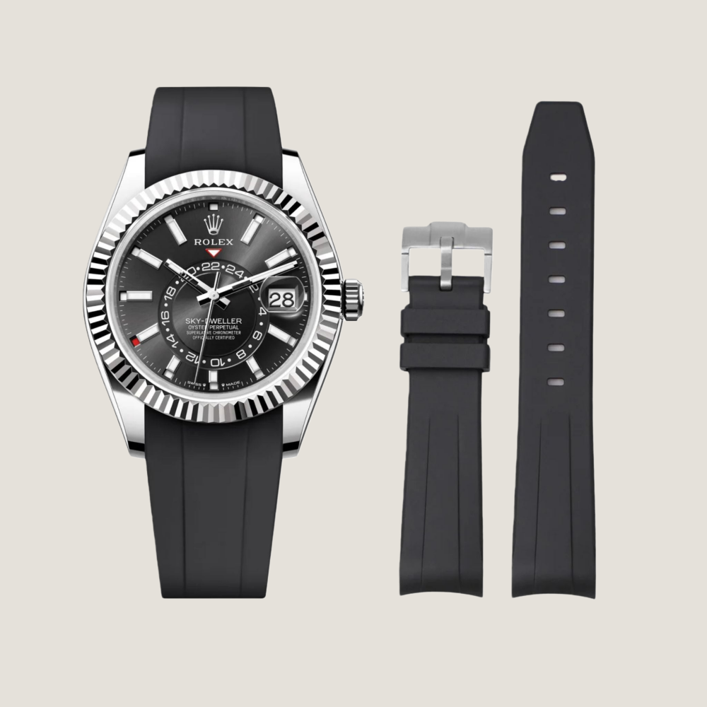 FKM Rubber Strap for Rolex Sky-Dweller Tang Buckle