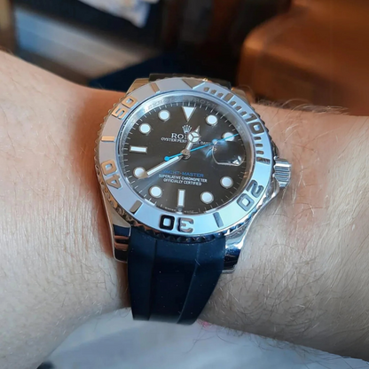FKM Rubber Strap for Rolex Yacht-Master Tang Buckle