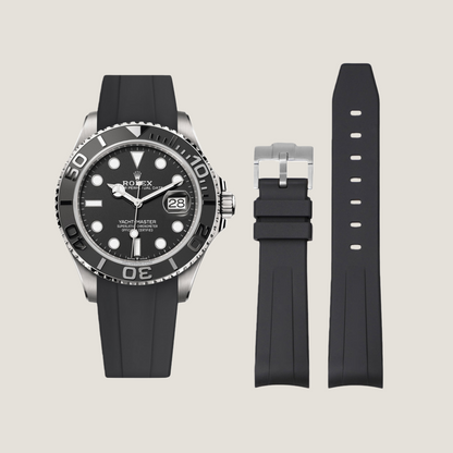 FKM Rubber Strap for Rolex Yacht-Master II Tang Buckle