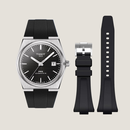 FKM Rubber Strap for Tissot PRX Pin Buckle