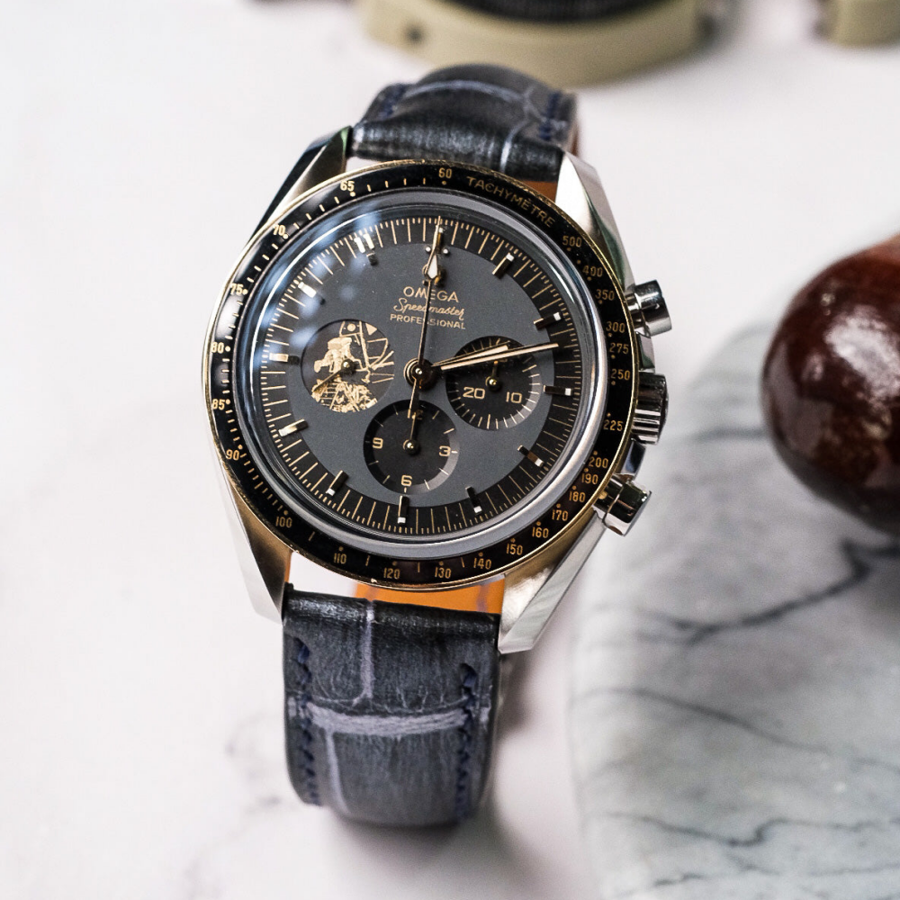 Alligator Leather Strap for Omega Speedmaster