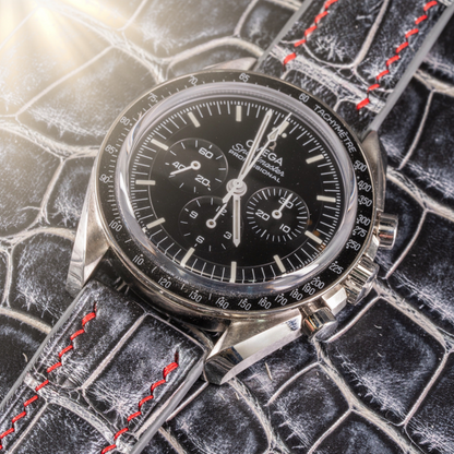 Alligator Leather Strap for Omega Speedmaster