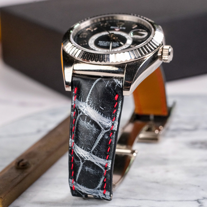 Alligator Leather Strap for Rolex Sky-Dweller