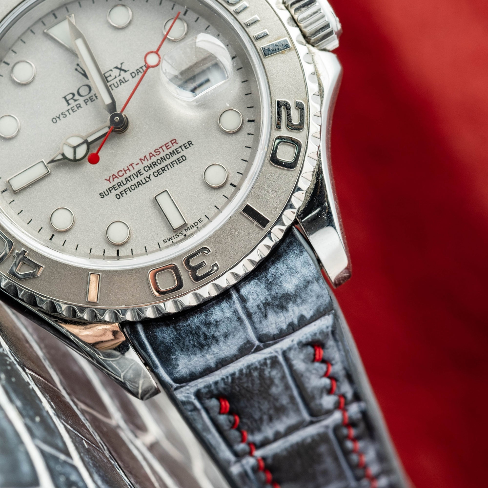 Alligator Leather Strap for Rolex Yacht-Master
