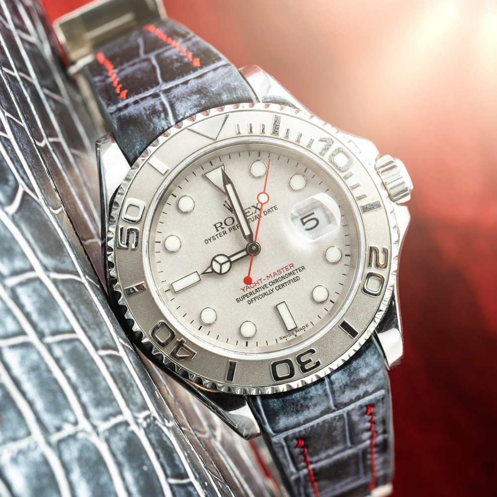 Alligator Leather Strap for Rolex Yacht-Master