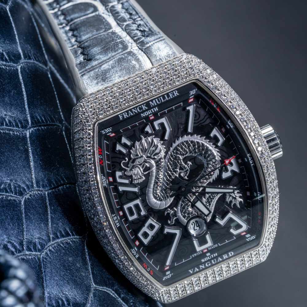 Alligator Leather Strap for Franck Muller Vanguard