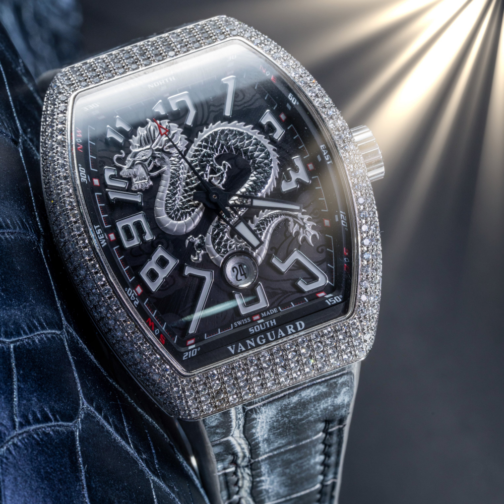 Alligator Leather Strap for Franck Muller Vanguard