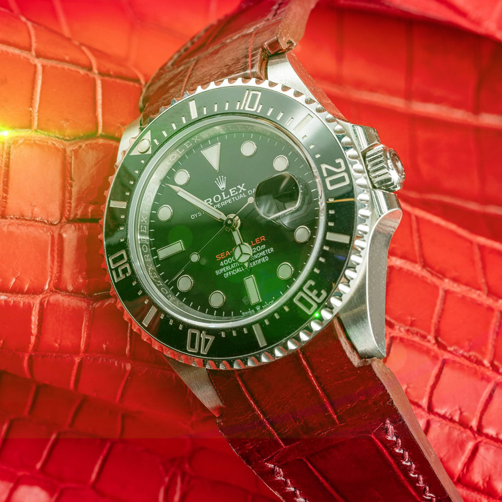 Alligator Leather Strap for Rolex Sea-Dweller