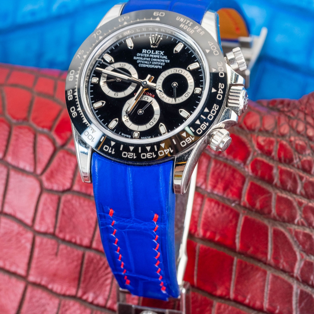 Rolex Daytona Alligator Leather Strap – Deployant Clasp Compatible