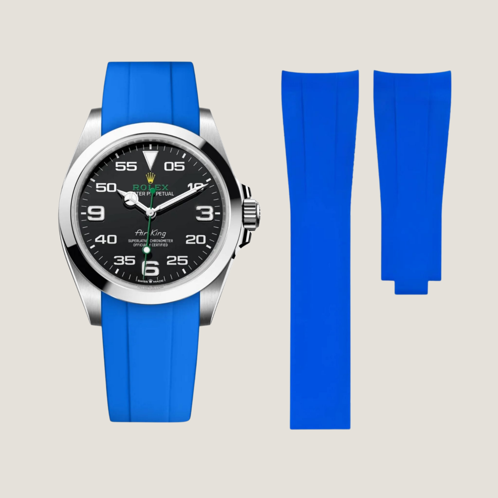 FKM Rubber Strap for Rolex Air-King Deployant Clasp