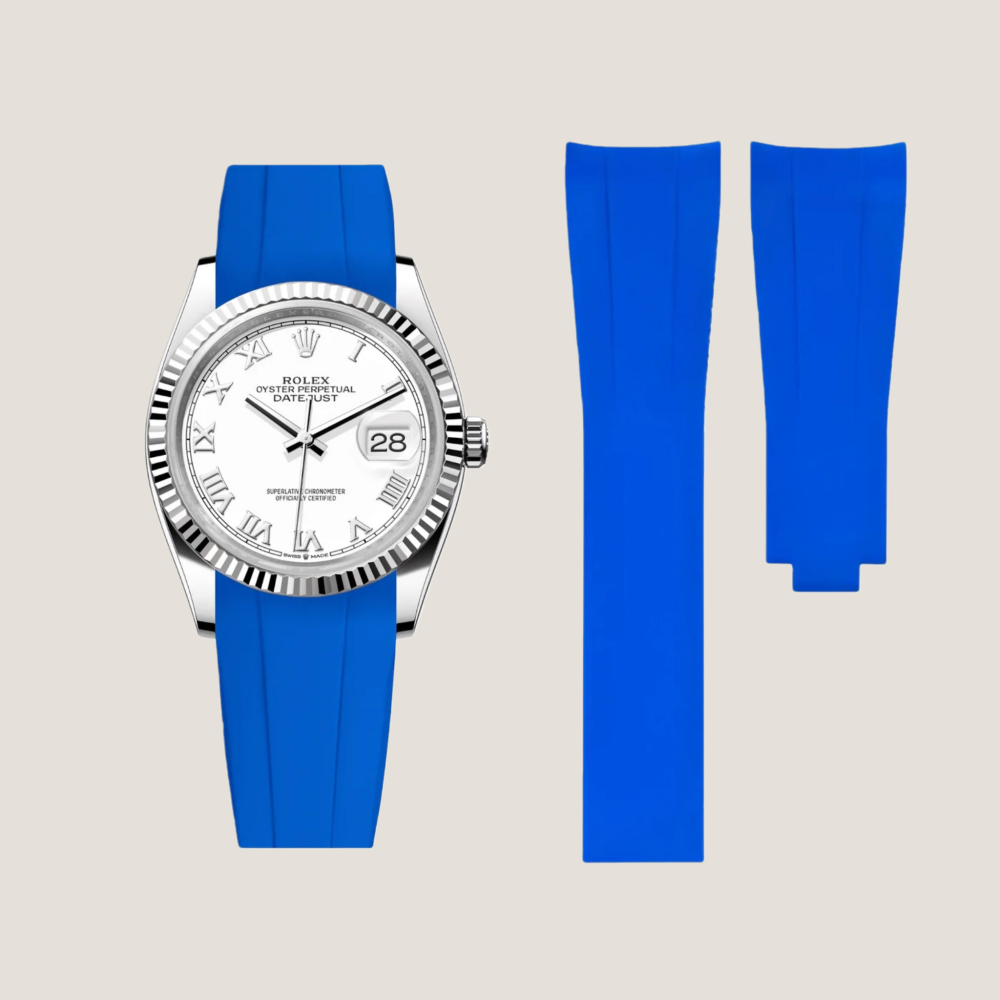 FKM Rubber Strap for Rolex Datejust Deployant Clasp