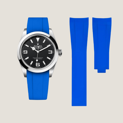 FKM Rubber Strap for Rolex Explorer I Deployant Clasp