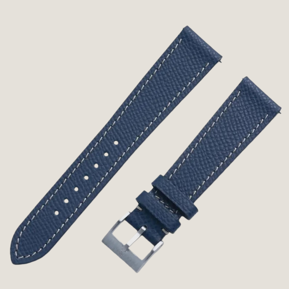 Custom Epsom Calfskin Leather Watch Strap – Handmade to Order