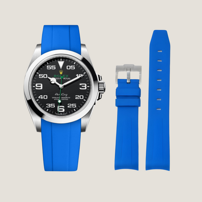 FKM Rubber Strap for Rolex Air-King Pin Buckle