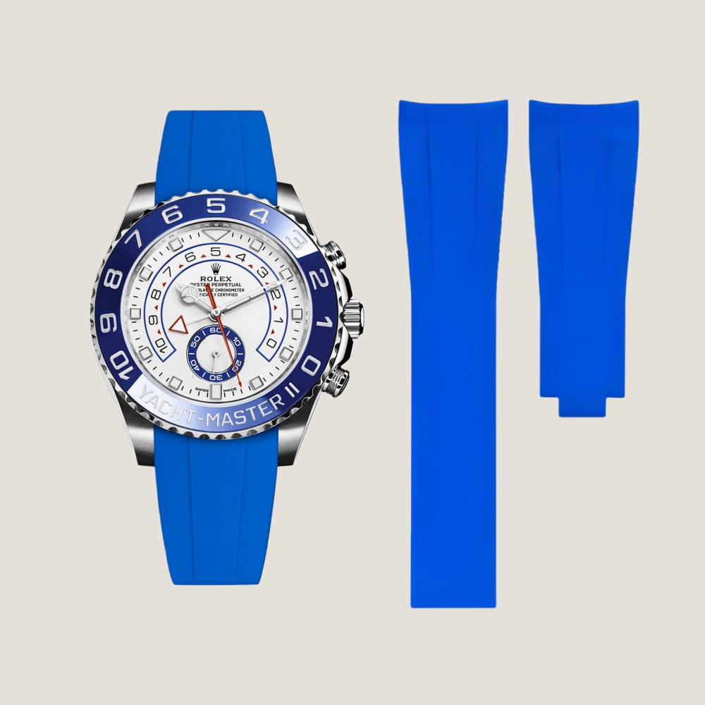 FKM Rubber Strap for Rolex Yacht-Master II Deployant Clasp