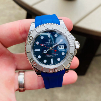 FKM Rubber Strap for Rolex Yacht-Master II Tang Buckle