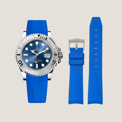 FKM Rubber Strap for Rolex Yacht-Master Tang Buckle