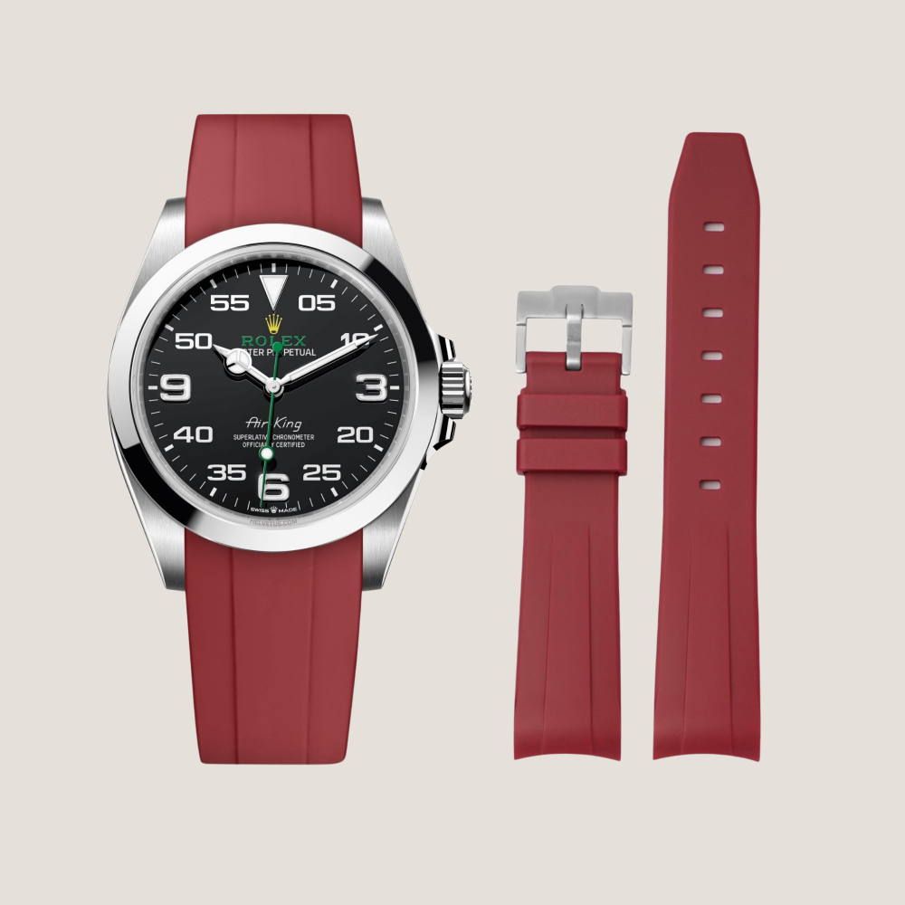 FKM Rubber Strap for Rolex Air-King Pin Buckle