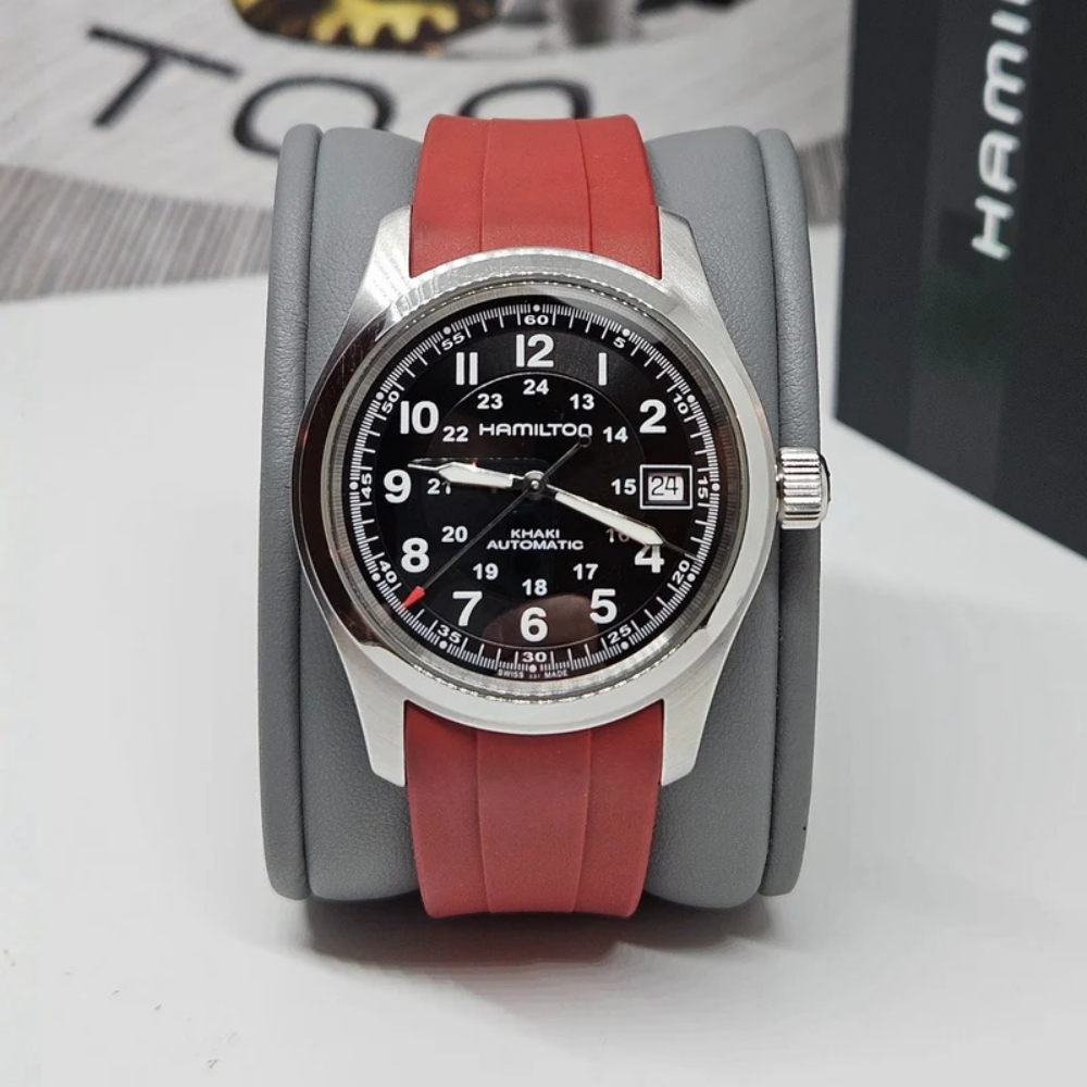 FKM Rubber Strap for Hamilton Khaki Field