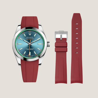 FKM Rubber Strap for Rolex Milgauss Pin Buckle