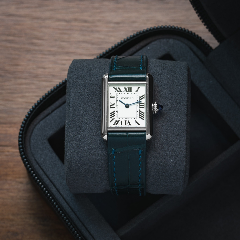 Alligator Leather Strap for Cartier Tank