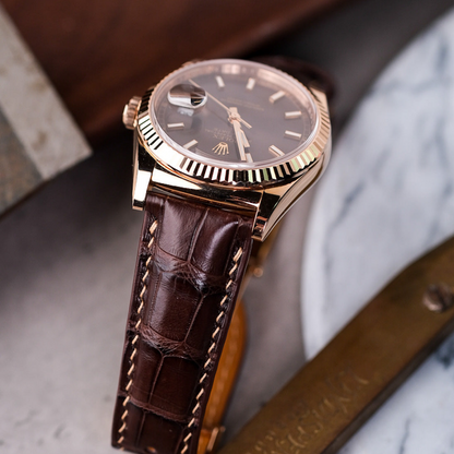 Rolex Day-Date Alligator Leather Strap – Handmade Custom Fit