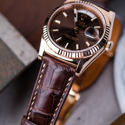 Rolex Day-Date Alligator Leather Strap – Handmade Custom Fit