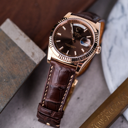 Rolex Day-Date Alligator Leather Strap – Handmade Custom Fit