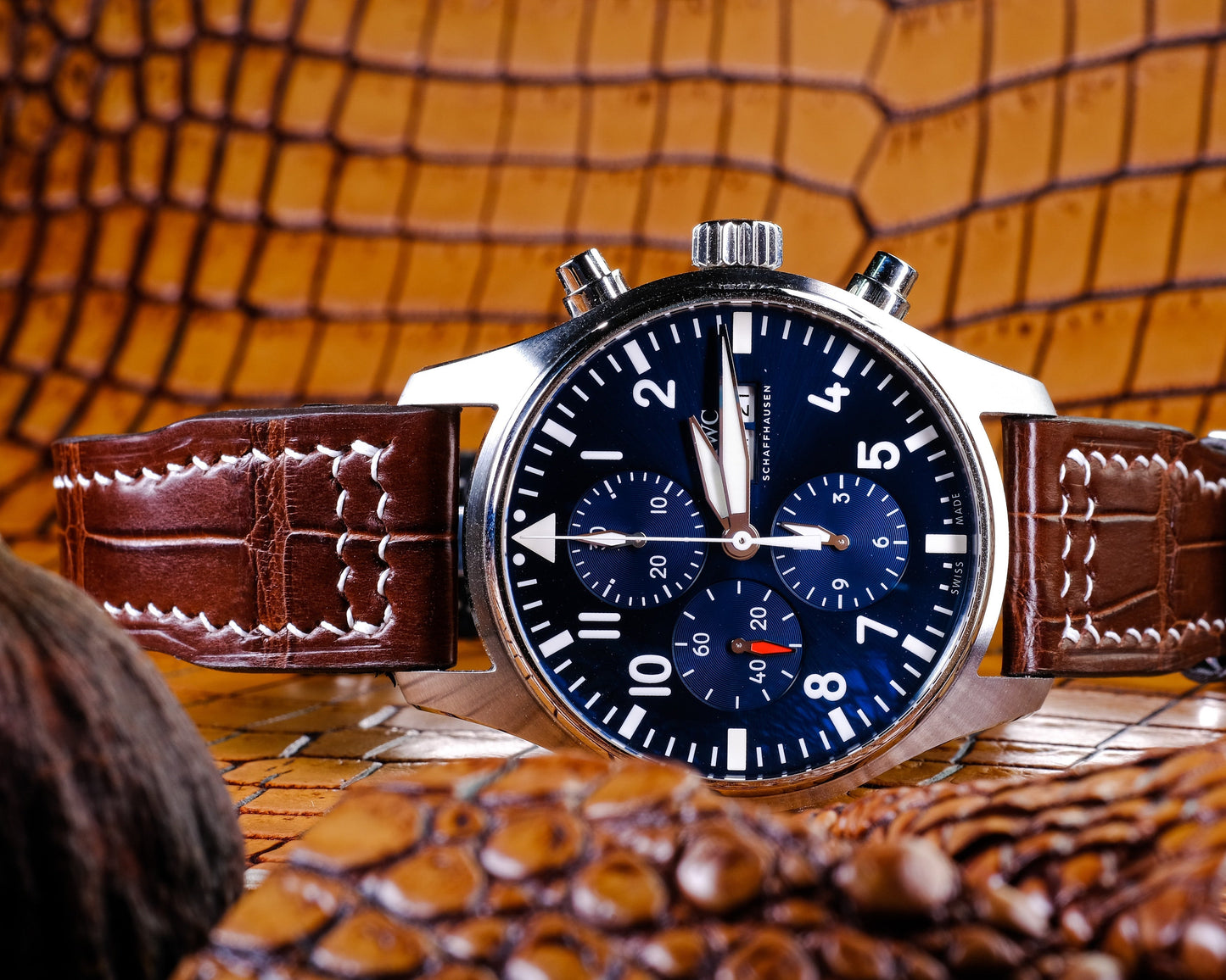 Alligator Leather Strap for IWC Pilot